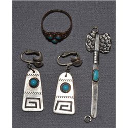 THREE PIECES OF  NAVAJO JEWELRY