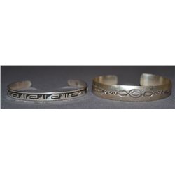 TWO NAVAJO SILVER BRACELETS