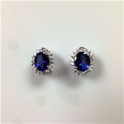 OVAL TANZANITE EARRINGS