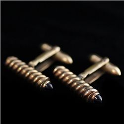 Vintage Mens Cufflinks in Yellow Gold