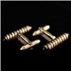 Image 2 : Vintage Mens Cufflinks in Yellow Gold