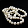 Image 1 : Cultured Pearl Necklace with Diamond Clasp