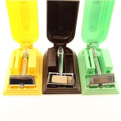 Lot of 3 GEM Razors in Cases