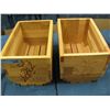 Image 1 : 2 Wooden carved cedar planter box 14x9x8" high