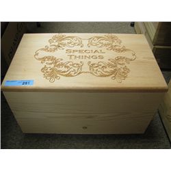 Wooden Chest "Special Things" 23x14x14" high
