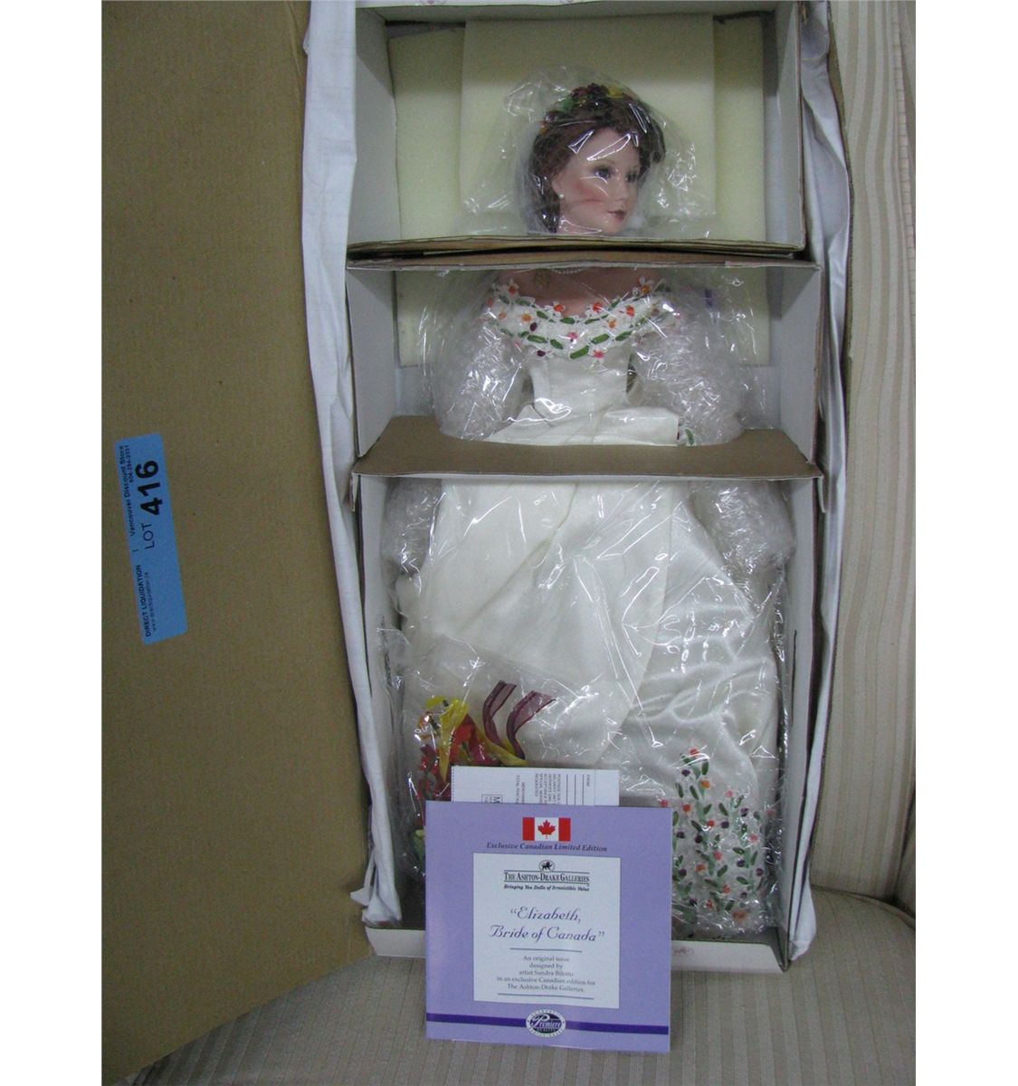 AshtonDrake Doll Elizabeth Bride of Canada