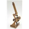 Image 1 : An R.& J.Beck lacquered brass microscope, no.10247, with rack and micro focusing and substage mir...