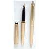 Image 1 : A Mont Blanc Meisterstuck solitaire 14ct gold fountain pen and matching pencil (pencil with repla...