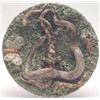 Image 1 : A Caldas Palissy circular pottery wall plaque with snake, lizard and 4 bugs, 9.75ins. £250-300...