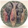 Image 1 : A Palissy style circular wall plaque with 5 fish, 10.5ins. £250-300...
