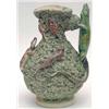 Image 1 : A Caldas Palissy ewer with lizard handle, and 6 smaller applied lizards, 11.5ins. £300-400...