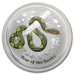 2013 1 oz Silver Year of the Snake Berlin World Money F