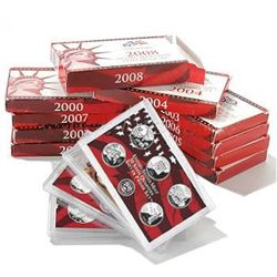 Complete Set US Proof Sets 1999-2011 Silver (13 sets)