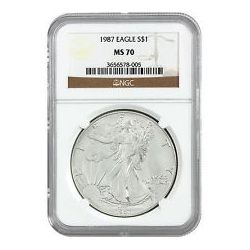 1987 Silver American Eagle MS-70 NGC