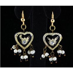 4.23GRAM INDIAN HANDMADE LAKH FASHION HEART EARRING