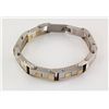 Image 2 : Men's Stainless Electroplated Bracelet 8 3/4" with Gold