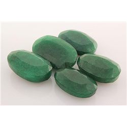 172.18ctw Faceted Loose Emerald Beryl Gemstone Lot of 5