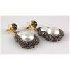 Image 2 : Victorian Vintage Mother of Pearl Earring