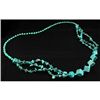 366.08CTW TURQUOISE CHUNKY BLUE BEADED NECKLACE
