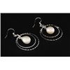 Image 2 : Pearl Dangling 3.25g Diamond Cut Design Silver Earring