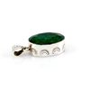 Image 1 : 67.5ctw Artistic Design Silver Emerald Pendant (18x30mm