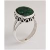 Image 1 : EMERALD BERYL 25.72CTW ANTIQUE LOOKS SILVER RING