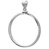 Image 1 : Sterling Silver Screw Top Diamond Cut Coin Bezel - 38.2