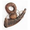 Image 1 : A RARE TIMORESE POWDERHORN AND BALL CONTAINER