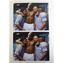 Lot of 2 - 8 x 10 photos w/Terry Crew, Mike Epps, Ice Cube -- unknown AUTOGRAPH
