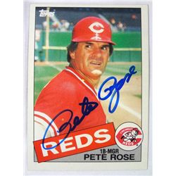 1985 TOPPS PETE ROSE AUTOGRAPH / SIGNED CARD