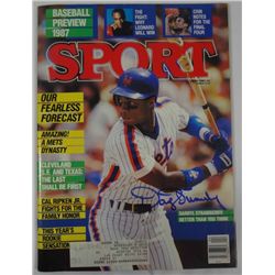 Darryl Strawberry AUTOGRAPH/Signed SPORT April 1987 BASEBALL PREVIEW 1987