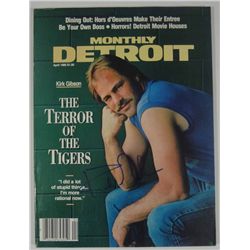Kirk Gibson AUTOGRAPH/Signed MONTHLY DETROIT Magazine April 1985