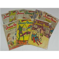 SUPERMAN'S PAL JIMMY OLSEN LOT OF 9 COMICS #55,57,58,60,62,64,65,66 (VG), 68(VG)