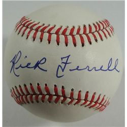 RICK FERRELL HOF AUTOGRAPHED BASEBALL