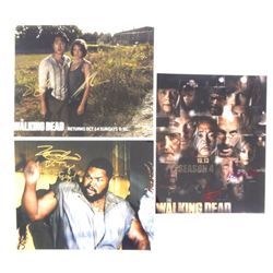Lot of 3 AUTOGRAPHED Walking Dead 8 x 10 Photo's