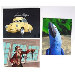 Lot of 3 AUTOGRAPHED 8 x 10 Photo's -  DISNEY CARS Vanessa Redgrave,