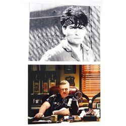 Lot of 2 - Charlie Sheen & Christopher McDonald AUTOGRAPHED 8 X 10 Photo's