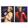 Image 1 : Lot of 2 - Barry Manilow AUTOGRAPHED 8 X 10 Photo's