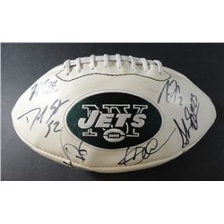 NY JETS TEAM SIGNED 2012 FOOTBALL (18 SIGNATURES)