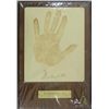 Image 1 : MUHAMMAD ALI - PLASTER CAST HAND PRINT PLAQUE