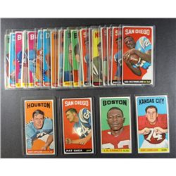 25 - 1965 TOPPS FOOTBALL CARDS, EX or BETTER