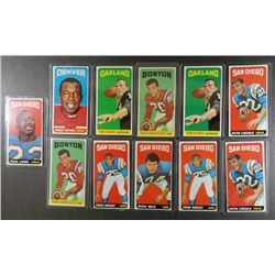 11 HIGHER $ 1965 TOPPS FOOTBALL EX or BETTER
