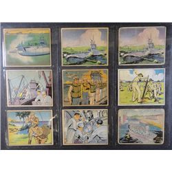 1941 UNCLE SAM  CARDS, (9) WRITING ON BACK