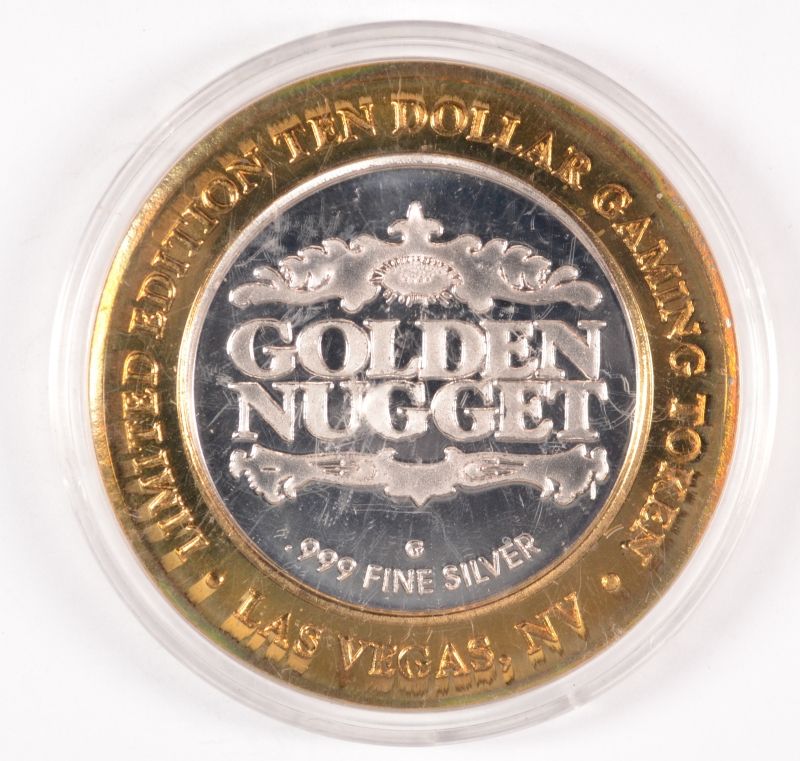 COLLECTABLE LAS VEGAS SILVER CASINO TOKEN