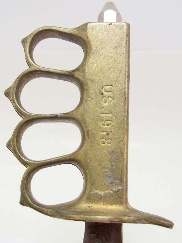 US ARMY BRASS KNUCKLE COMBAT KNIFE W/ SCABBARD