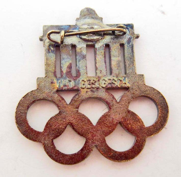 GERMAN NAZI XI OLYMPIADE BERLIN BADGE