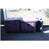 Image 1 : 2 PLASTIC STORAGE PALLET TOTES & GARBAGE CANS