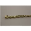 Image 3 : 10KT. YELLOW GOLD AND RHODIUM FINISH DIAMOND SET BRACELET.