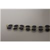 Image 2 : 14KT. YELLOW GOLD NATURAL BLUE SAPPHIRE BRACELET CONSISTING OF 2 ROWS OF
