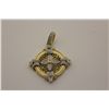 Image 1 : 14KT. YELLOW GOLD & RHODIUM FINISH DIAMOND SET PENDANT.